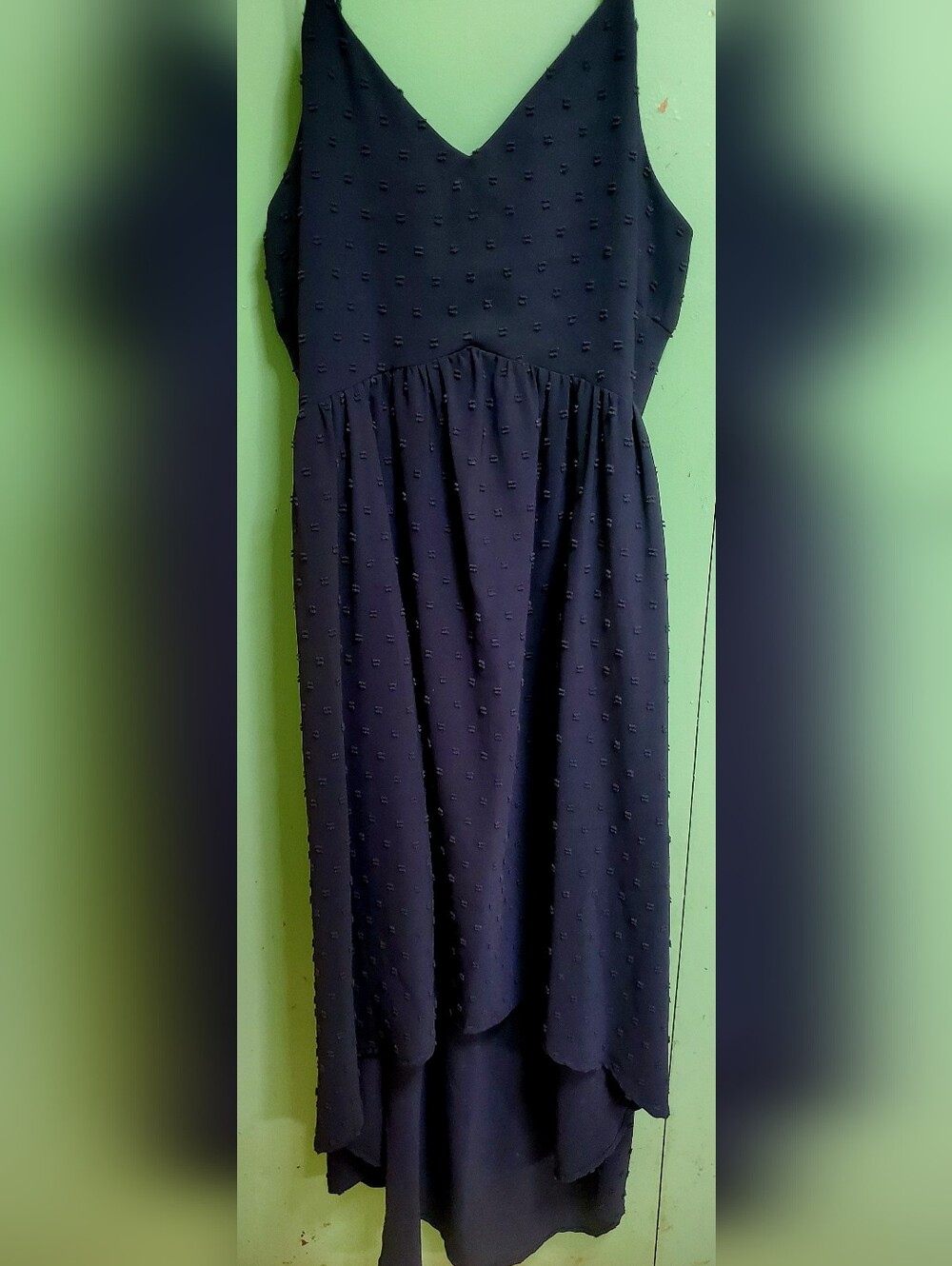 Grace Karin Black Textured High-Low Maxi Skirt